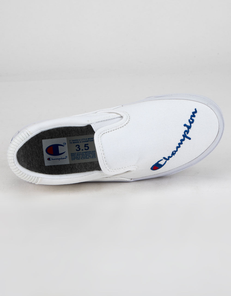 CHAMPION Fringe Girls White Slip-On Sneakers image number 2