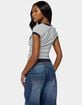EDIKTED Regin Striped Ribbed Henley Top image number 3