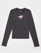 RSQ x Peanuts Snoopy Womens Long Sleeve Baby Tee image number 2