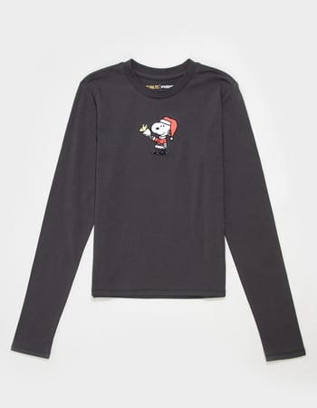 RSQ x Peanuts Snoopy Womens Long Sleeve Baby Tee Alternative Image
