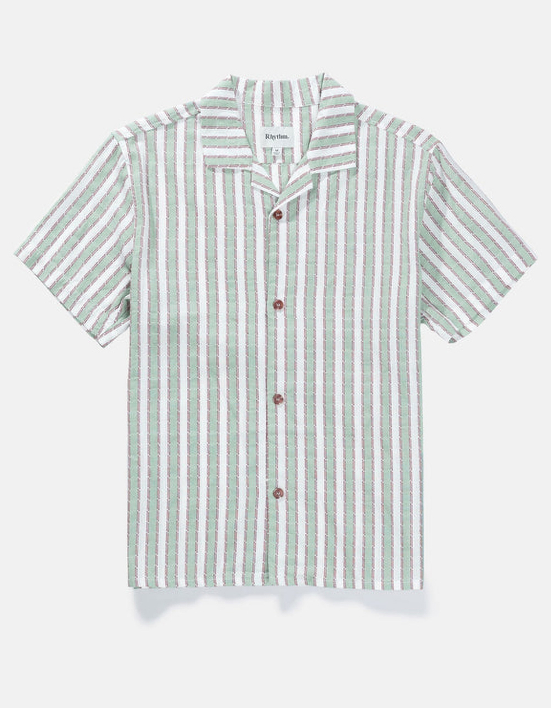 RHYTHM Vacation Stripe Mens Button Up Shirt image number 0