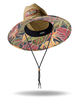 HEMLOCK HAT CO. Tropical Foliage UPF 50+ Lifeguard Straw Hat image number 3