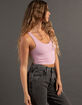 FULL TILT Seamless Lurex V-Neck Womens Rib Tank Top image number 3