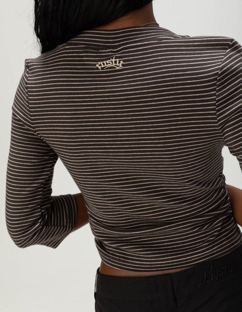 RUSTY Rikki Womens Long Sleeve V-Neck Top image number 4