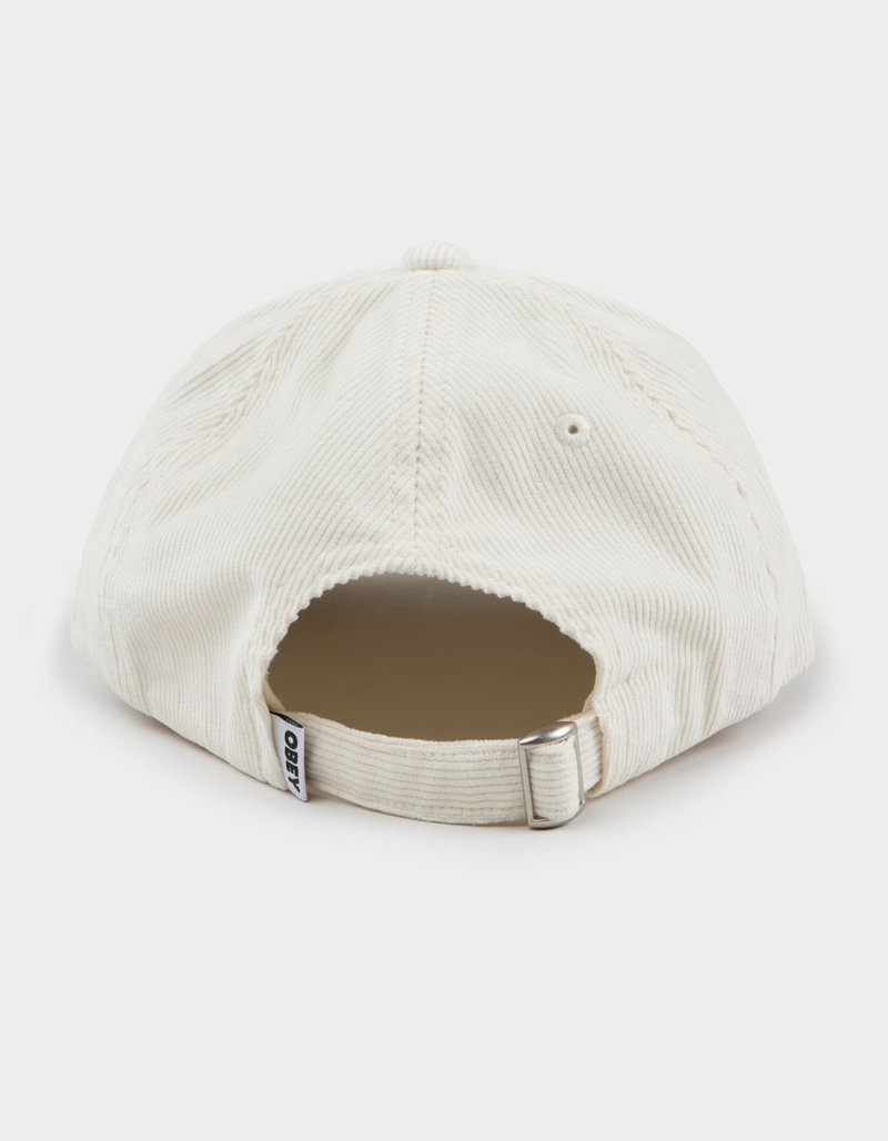 OBEY Lowercase 6 Panel Corduroy Strapback Hat image number 2