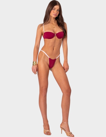 EDIKTED Leanna Contrast Cupped Bikini Top Alternative Image