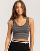 FULL TILT Seamless Striped V-Neck Womens Tank Top image number 1