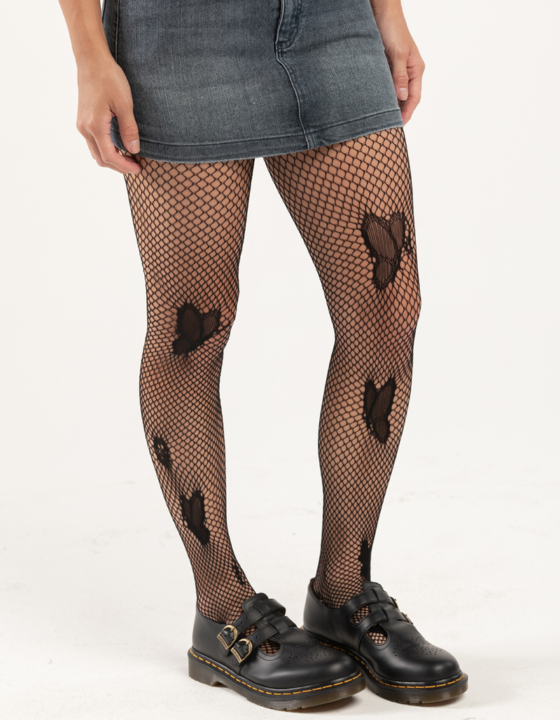 Butterfly Fishnet Tights image number 1