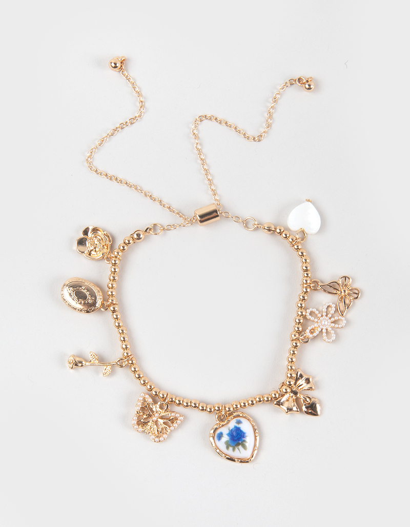 FULL TILT Heart/Butterfly Charm Bracelet image number 1