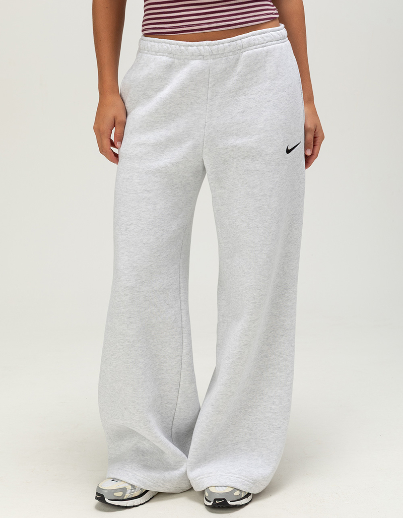 NIKE Studio Fleece Womens Mid Rise Wide Leg Pants image number 1