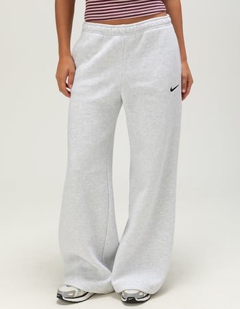 NIKE Studio Fleece Womens Mid Rise Wide Leg Pants Alternative Image