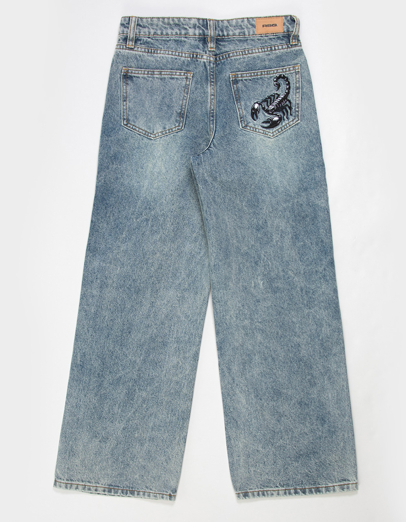 RSQ Boys Embroidered Extra Baggy Jeans image number 5