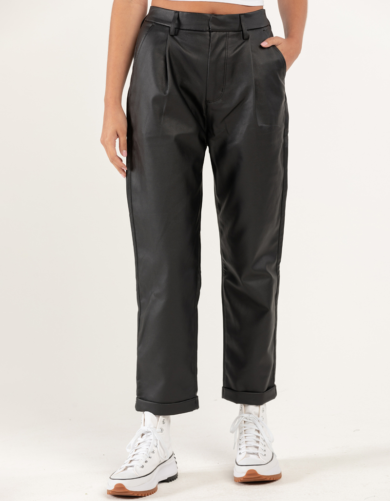 BRIXTON Aberdeen Womens Leather Trousers Pants image number 1