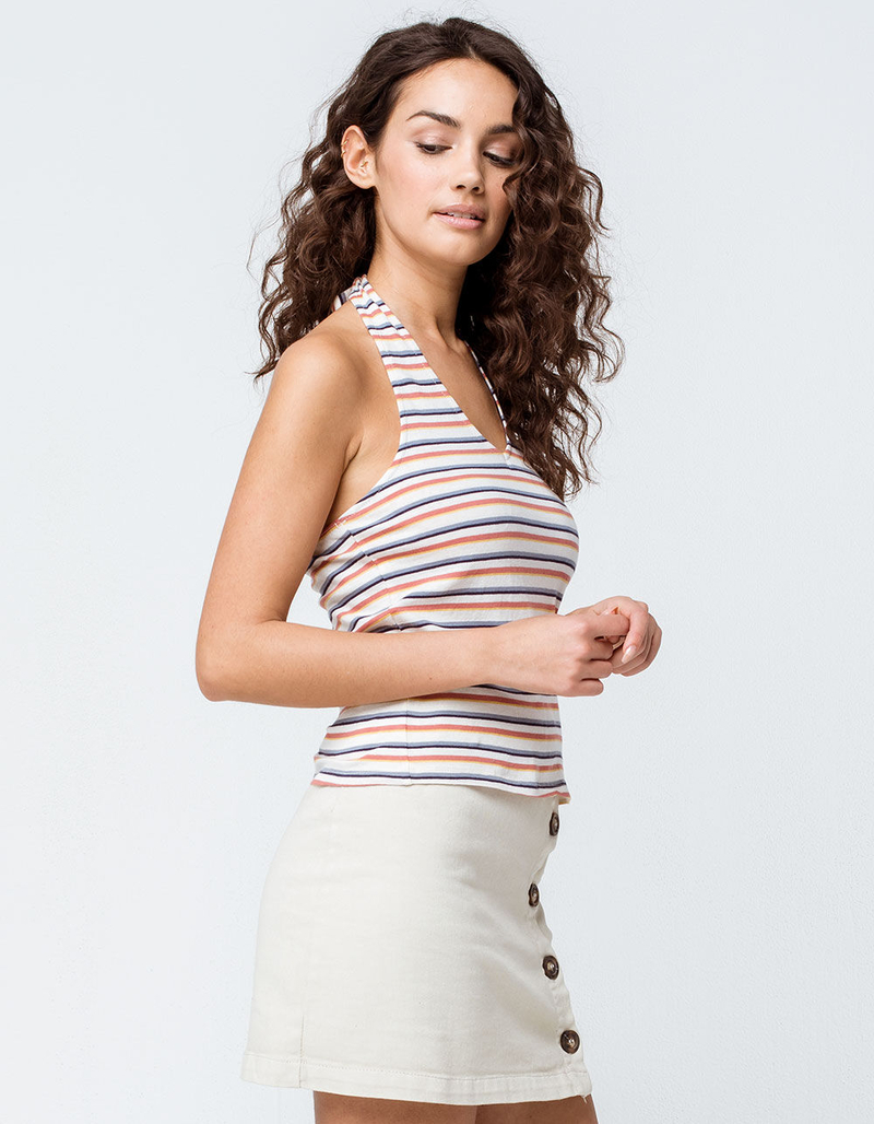 OTHERS FOLLOW Stripe Womens Halter Top image number 2