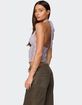 EDIKTED Naya Textured Sheer Lace Halter Top image number 3