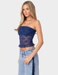 EDIKTED Ballet Sheer Lace Tube Top image number 3