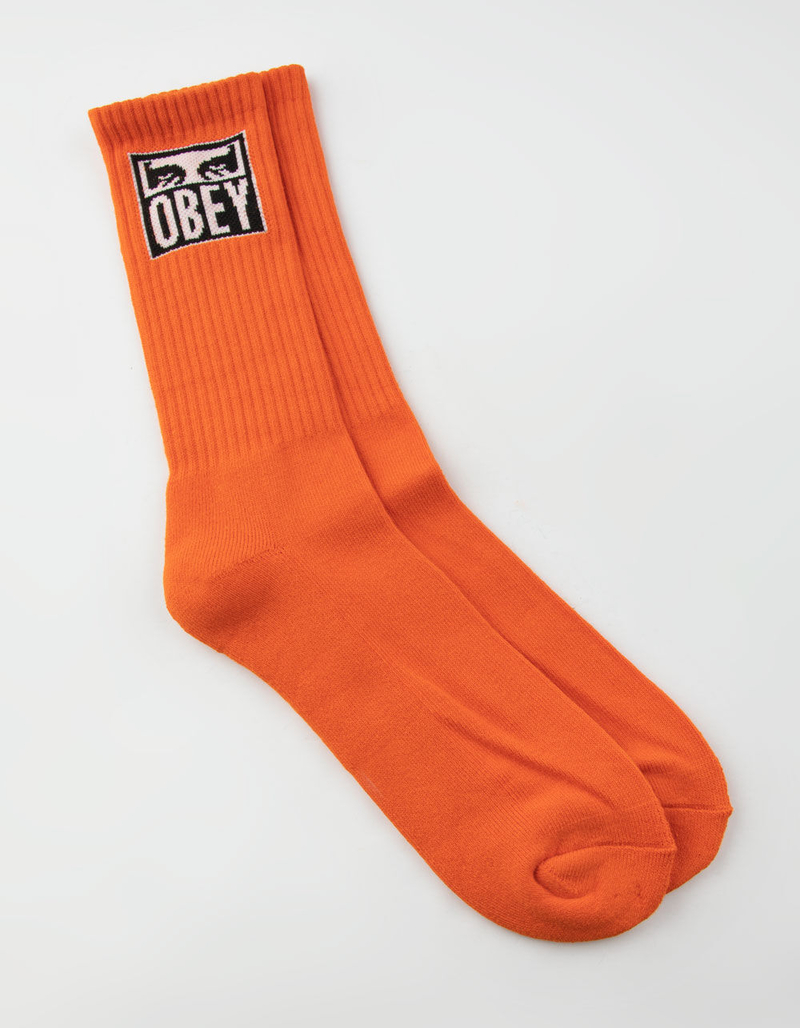 OBEY Eyes Icon Mens Orange Crew Socks image number 0
