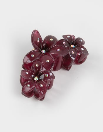 FULL TILT Rhinestone Hibiscus Claw Clip Alternative Image