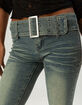 MADDEN GIRL Low Rise Belted Womens Bootcut Jeans image number 5