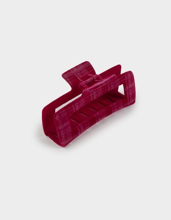 FULL TILT Oversized Plaid Velvet Claw Clip Alternative Image