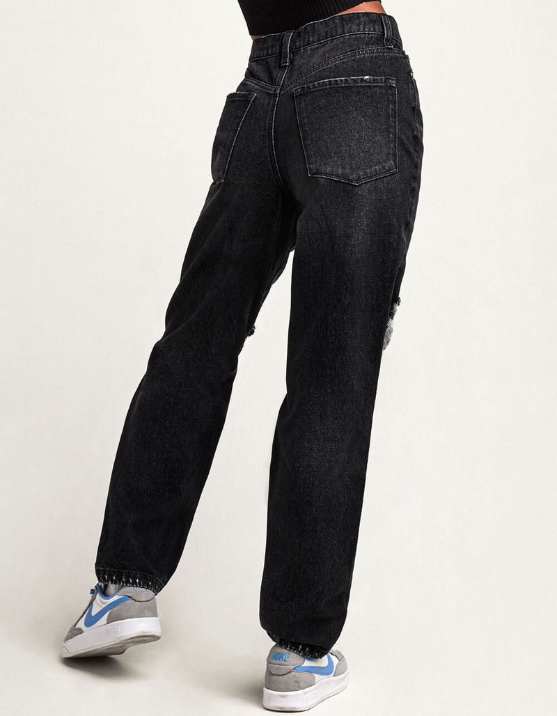 RSQ Destroyed 90s Womens Wash Black Jeans image number 3