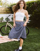 RSQ Womens Low Rise Ditsy Midi Skirt image number 1