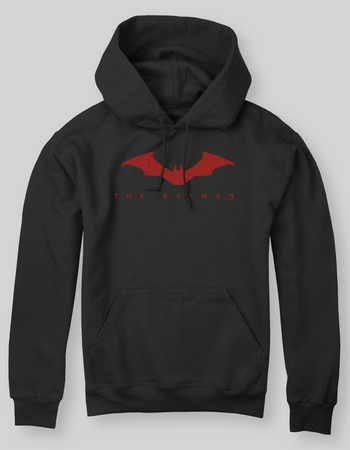 THE BATMAN Simple Red Logo Unisex Hoodie Primary Image