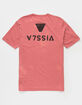 VISSLA Capsized Bleach Mens Coral Pocket Tee image number 1