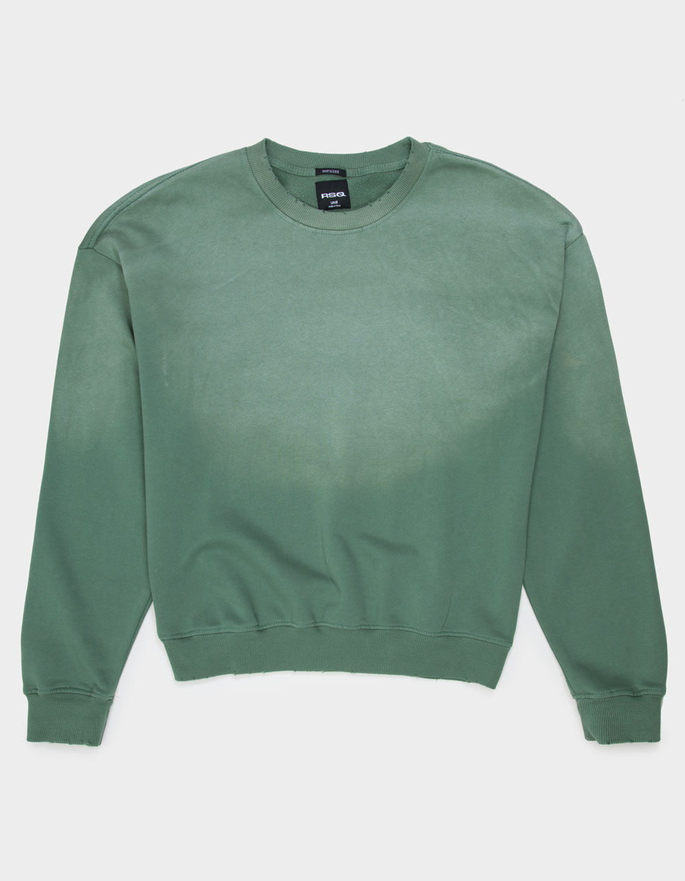 RSQ Mens Oversized Faded Crewneck Sweatshirt - GREEN | Tillys