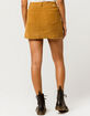 SKY AND SPARROW Exposed Button Corduroy Mini Skirt image number 3