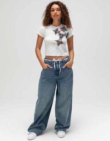 AFFLICTION Cross Womens Baby Tee Alternative Image