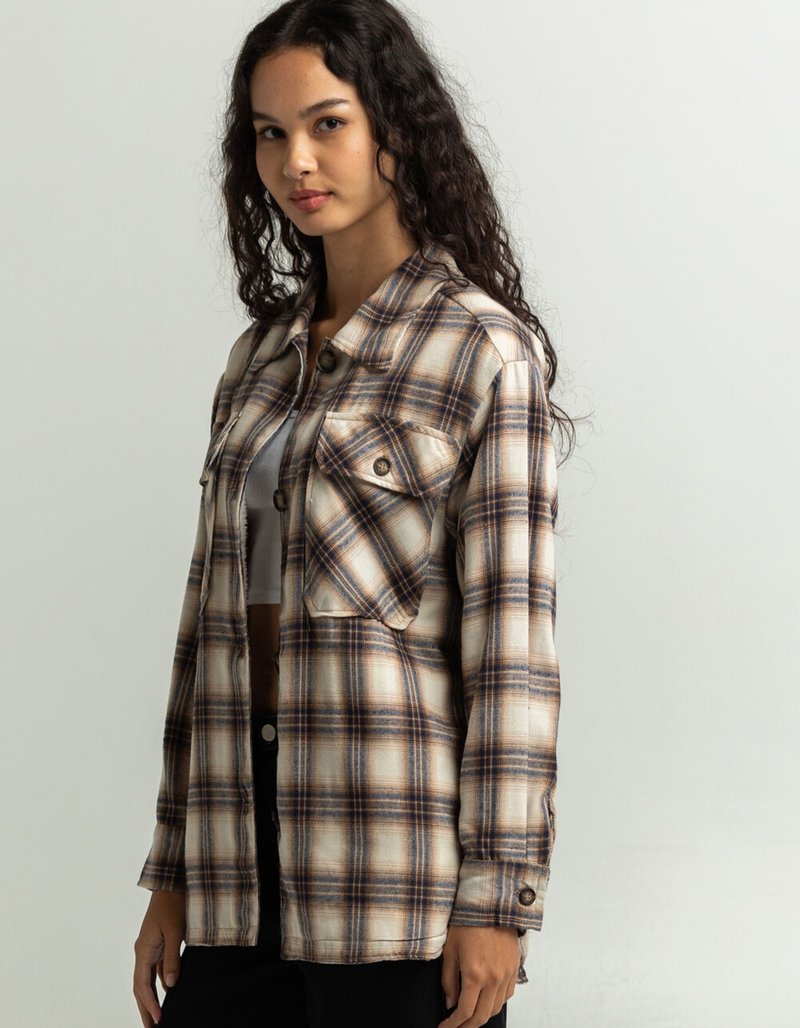 ASHLEY Plaid Sherpa Shacket image number 1