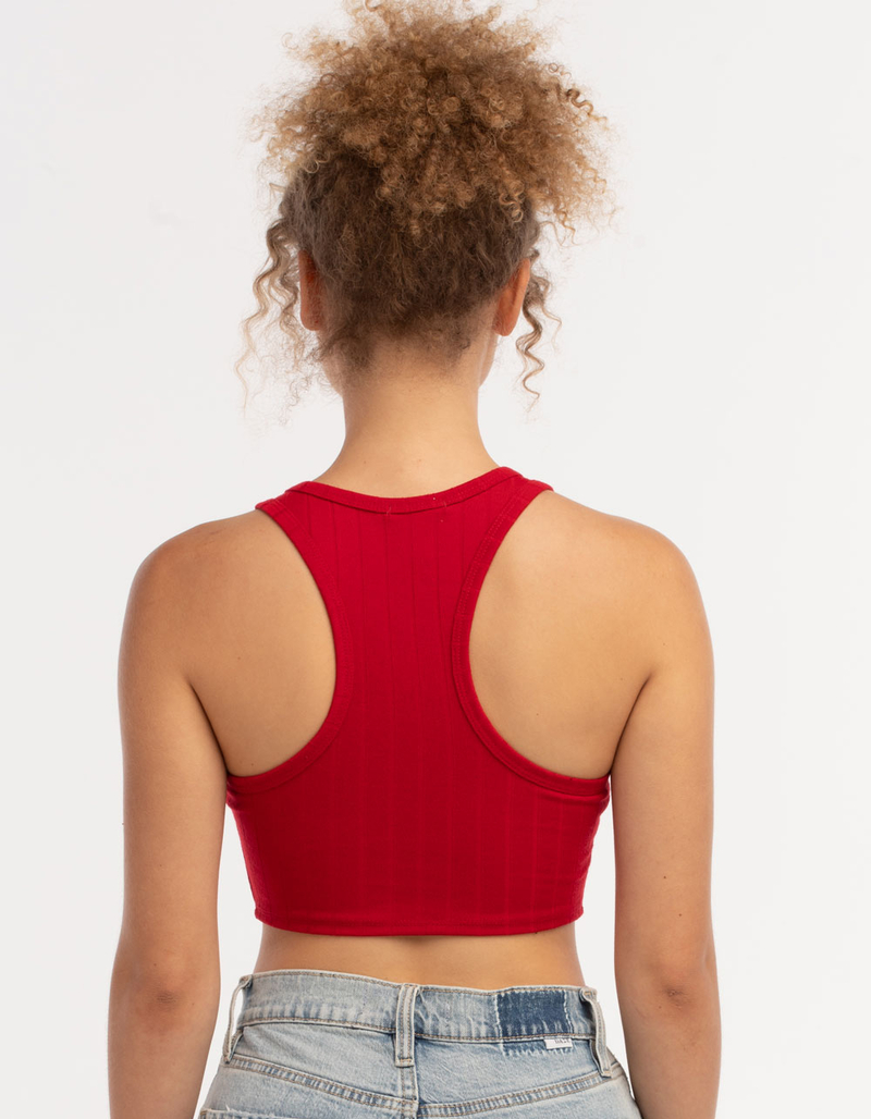 BOZZOLO Womens Ribbed Crop Tank Top image number 2