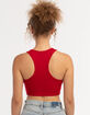 BOZZOLO Womens Ribbed Crop Tank Top image number 3