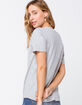 FULL TILT Essentials Slub Womens Heather Grey Tee image number 3