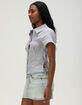 DICKIES Pinstripe Womens Button Up Shirt image number 3
