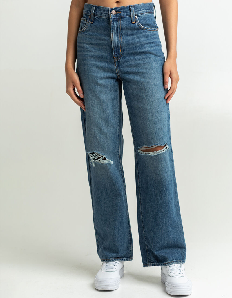 LEVI'S Quite High Waisted Straight Womens Jeans MED BLAST Tillys