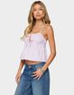 EDIKTED Avenly Striped Tie Front Babydoll Top image number 5