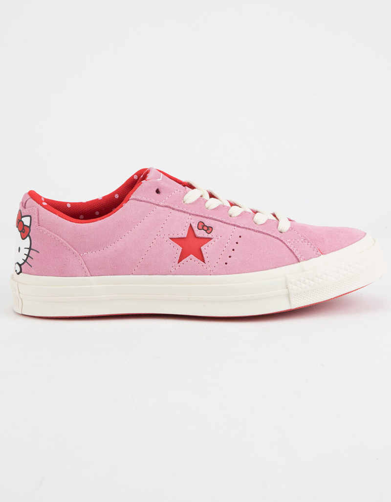 CONVERSE x Hello Kitty One Star Prism Pink & Firey Red Womens Shoes image number 0