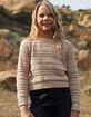 RSQ Girls Solid Open Weave Sweater image number 3