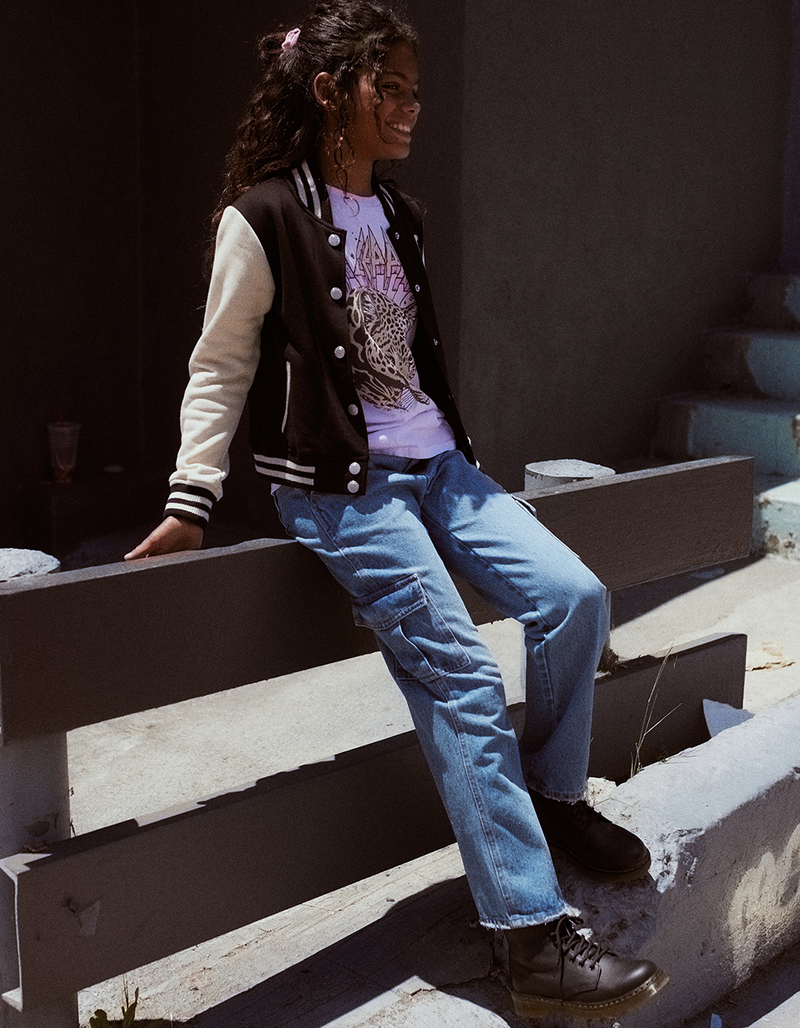 RSQ Girls Denim Cargo Pants image number 3