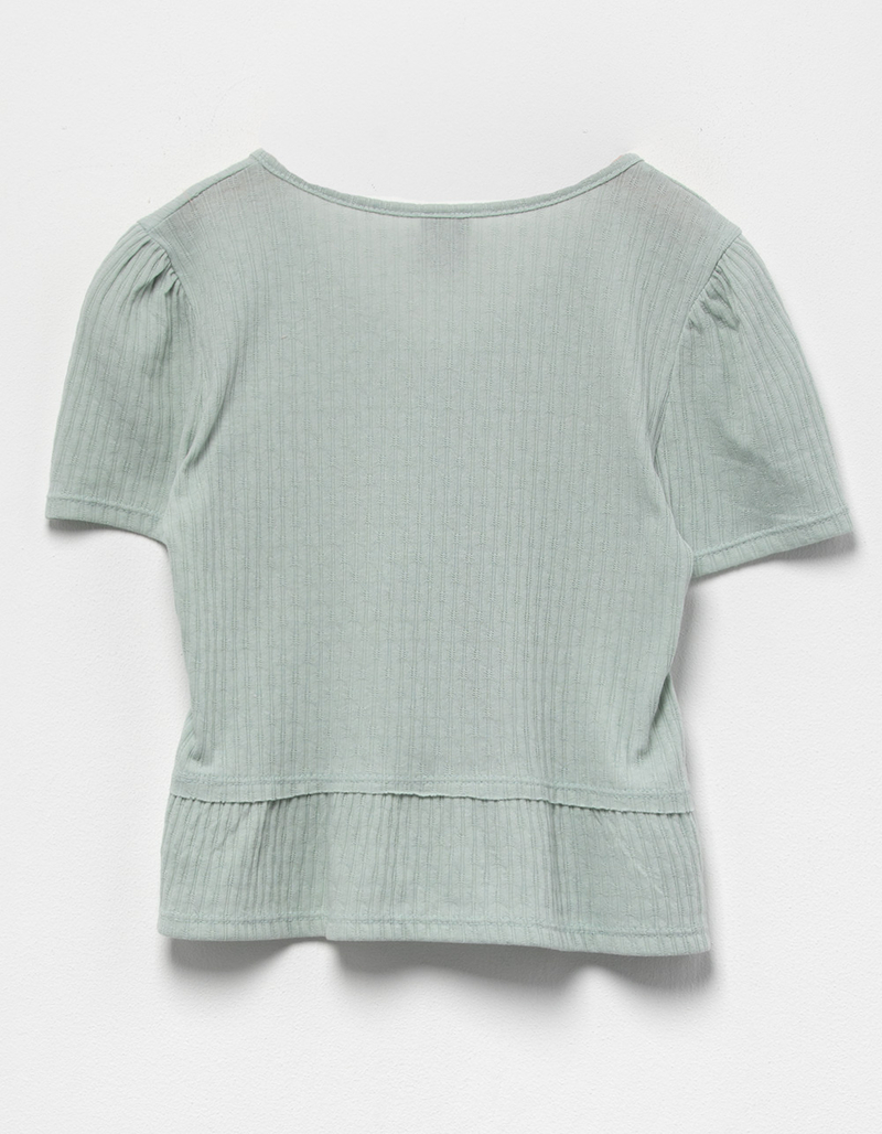 FOR ALL SEASONS Tie Front Girls Babydoll Top image number 1