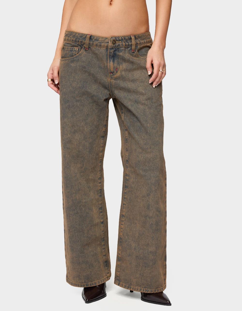 EDIKTED Petite Ace Low Rise Baggy Jeans image number 0
