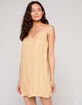 DOUBLE ZERO Solid Yellow Slip Dress image number 1