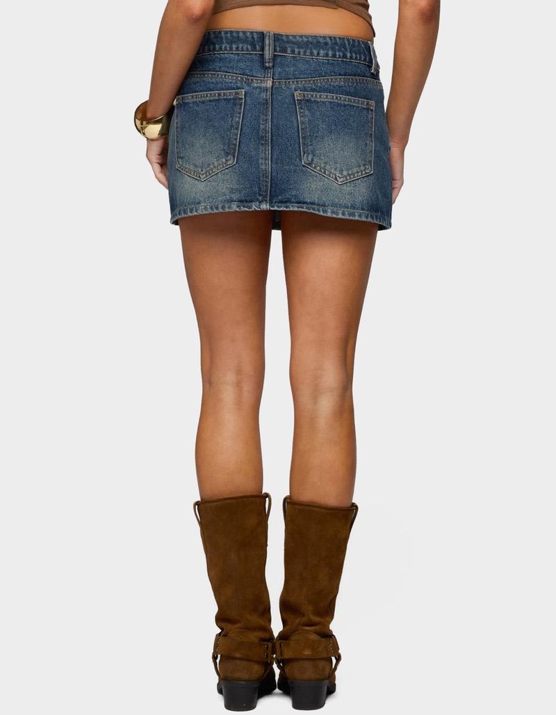 EDIKTED Libbey Studded Denim Mini Skirt image number 2