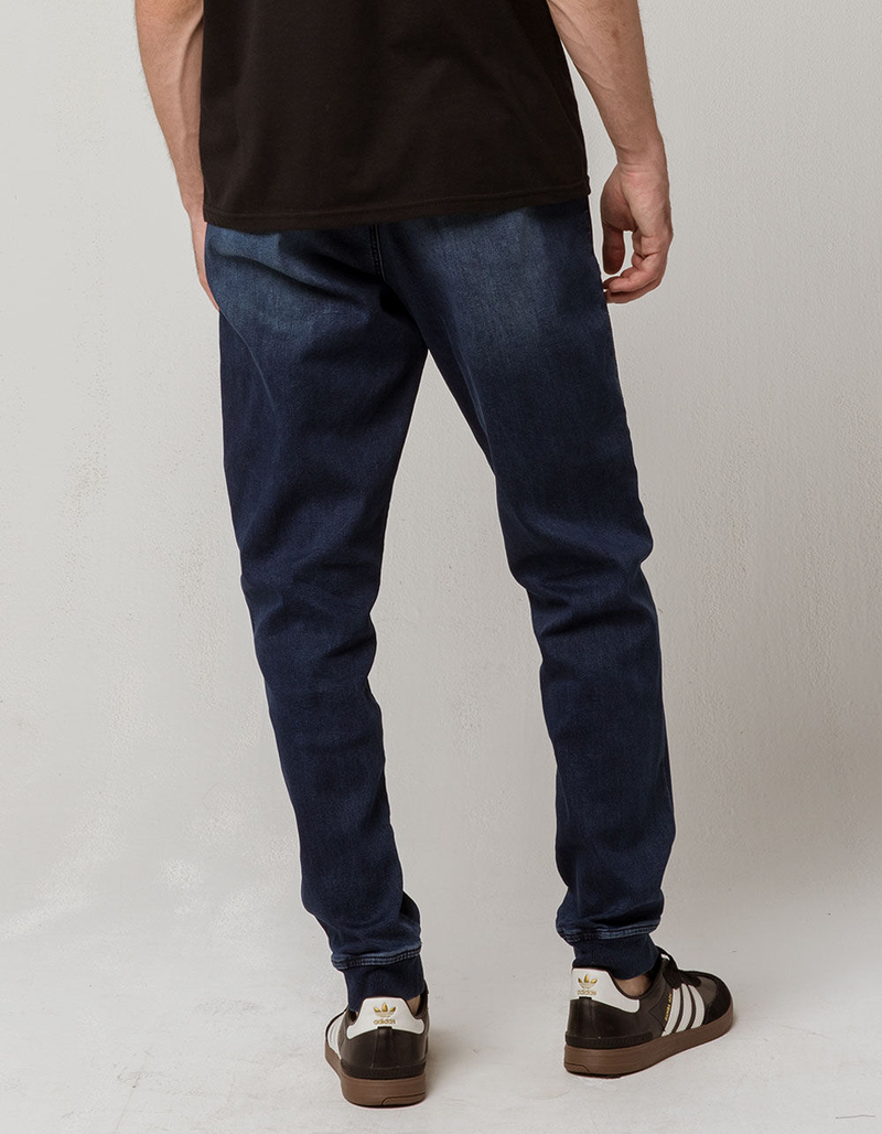 EAST POINTE Knit Indigo Mens Moto Jogger Pants image number 2