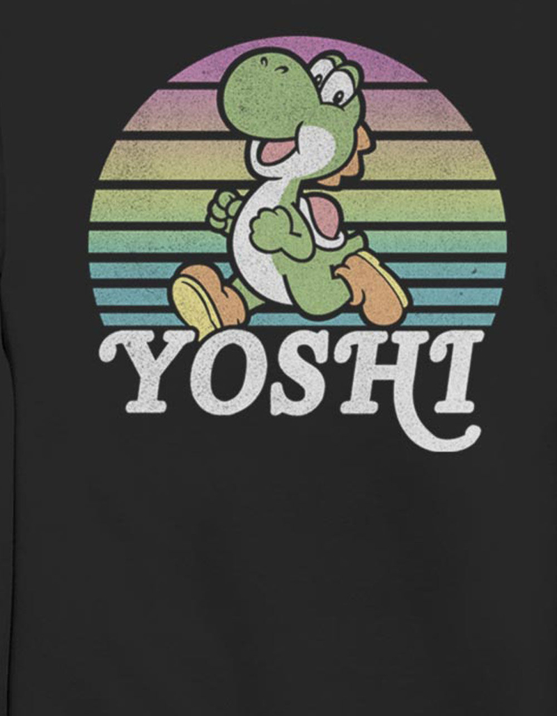 MARIO Rainbow Yoshi Unisex Crewneck Sweatshirt BLACK Tillys
