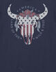 AMERICA Wild And Free Skull Unisex Tee image number 2