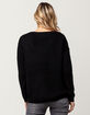 EN CREME Grommet Lace Up Womens Sweater image number 3