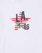 LOS ANGELES Striped Star Unisex Tee image number 2